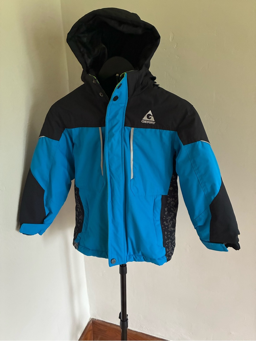 Gerry Weber Kids Blue and Black Hooded Puffer Jacket